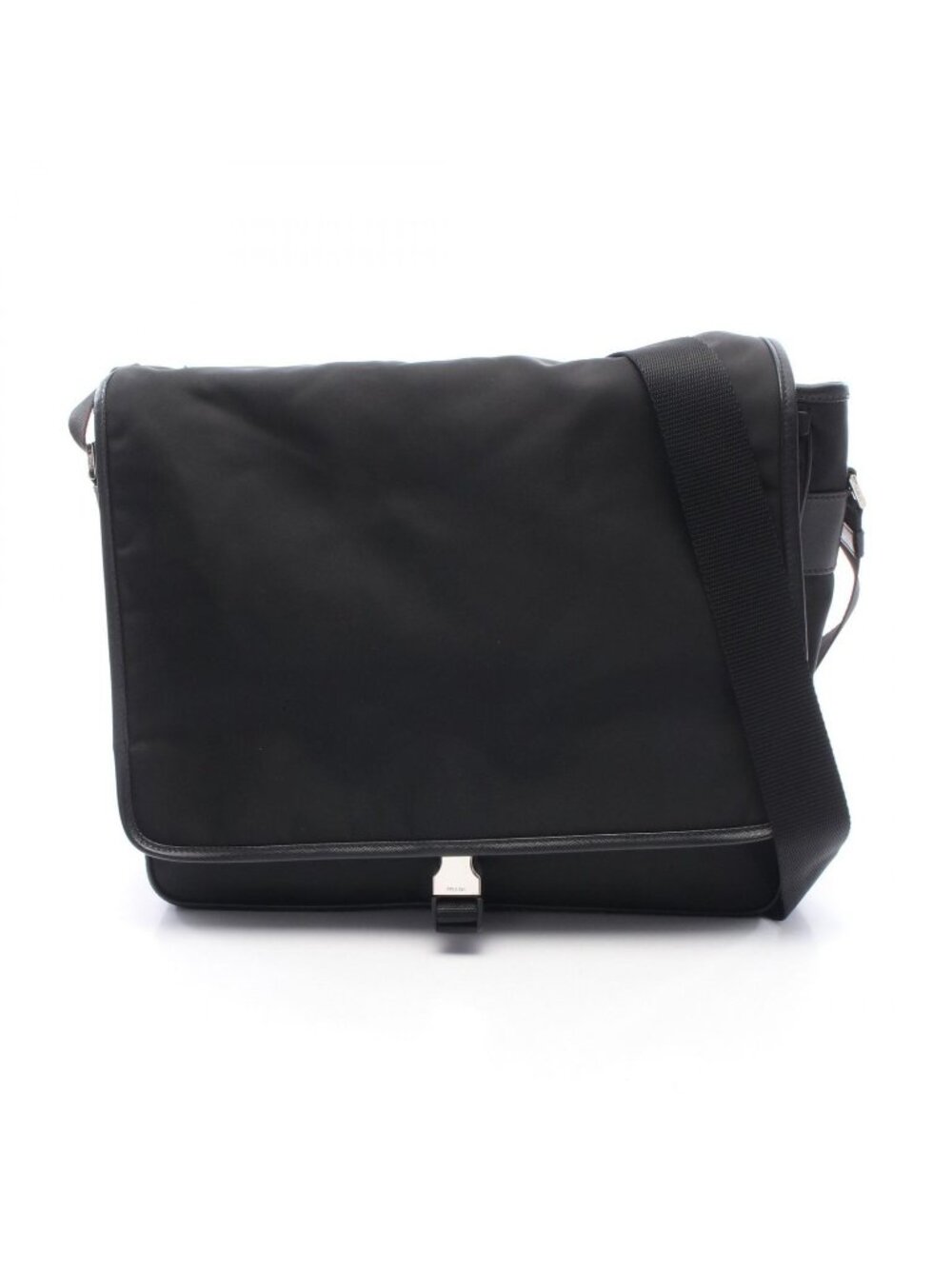 Prada Shoulder Bag Black Nylon Leather